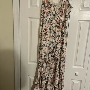 Altar'd State Cream Floral Maxi Dress